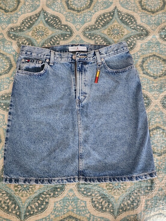 Tommy Hilfiger Dresses & Skirts - Vintage Y2k Tommy Hilfiger Blue Denim Mini Skirt - 12